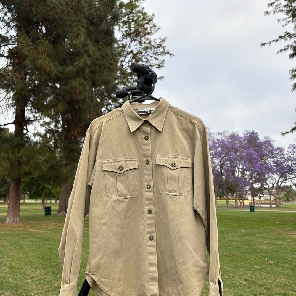 Tan/Beige Kenar Men's Casual Tan Button Down Shirt